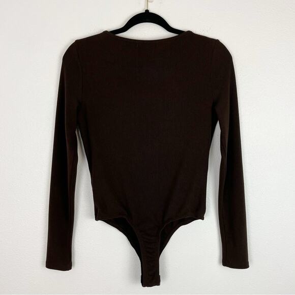 4th & Reckless | Anthropologie Women’s Peppa Bodysuit Top Medium Brown - Picture 4 of 10